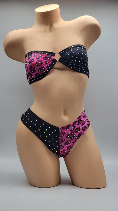 Collections by Andrew- Sexy Pink and Black Cheetah Print Dancewear Dancer Depot