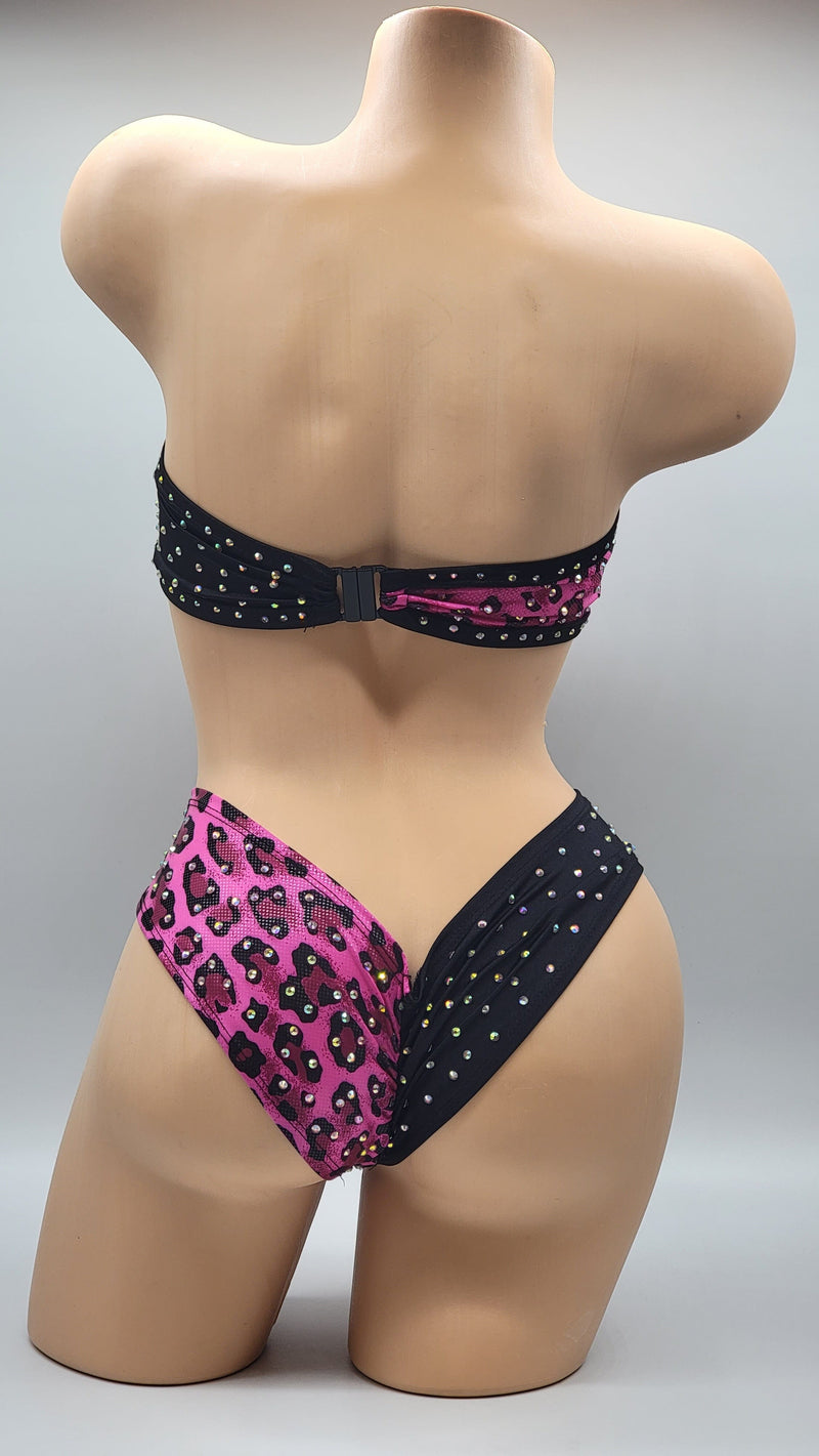 Collections by Andrew- Sexy Pink and Black Cheetah Print Dancewear Dancer Depot