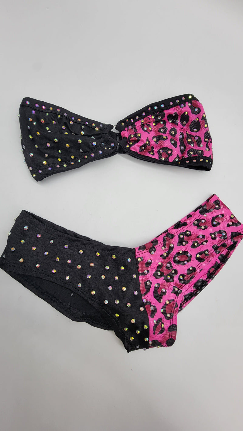 Collections by Andrew- Sexy Pink and Black Cheetah Print Dancewear Dancer Depot