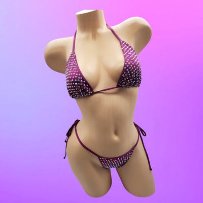 Custom designed by"Rubin Dario Disenador Modas" Purple Lingerie Dancer Depot
