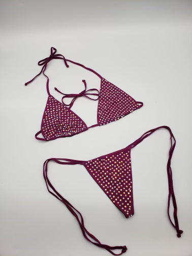Custom designed by"Rubin Dario Disenador Modas" Purple Lingerie Dancer Depot Small