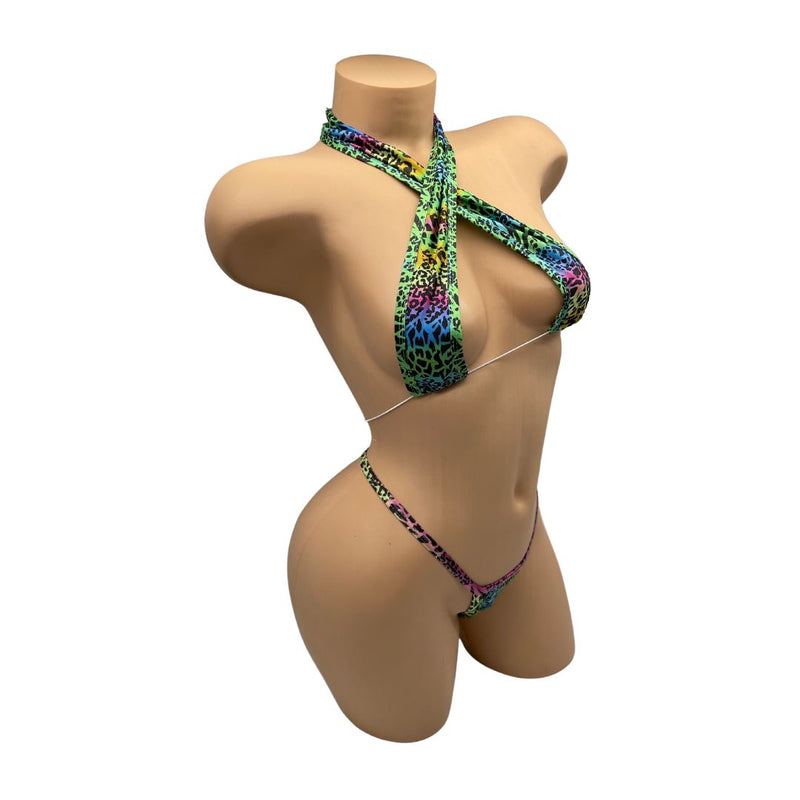 No. 130 Cris Cross Thong Set — Frankie Print Dancer Depot