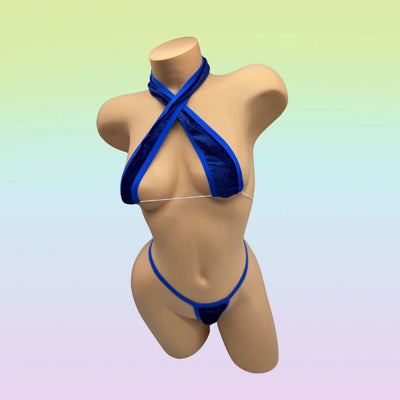 No. 130 Cris Cross Thong Set — Royal Velvet Dancer Depot